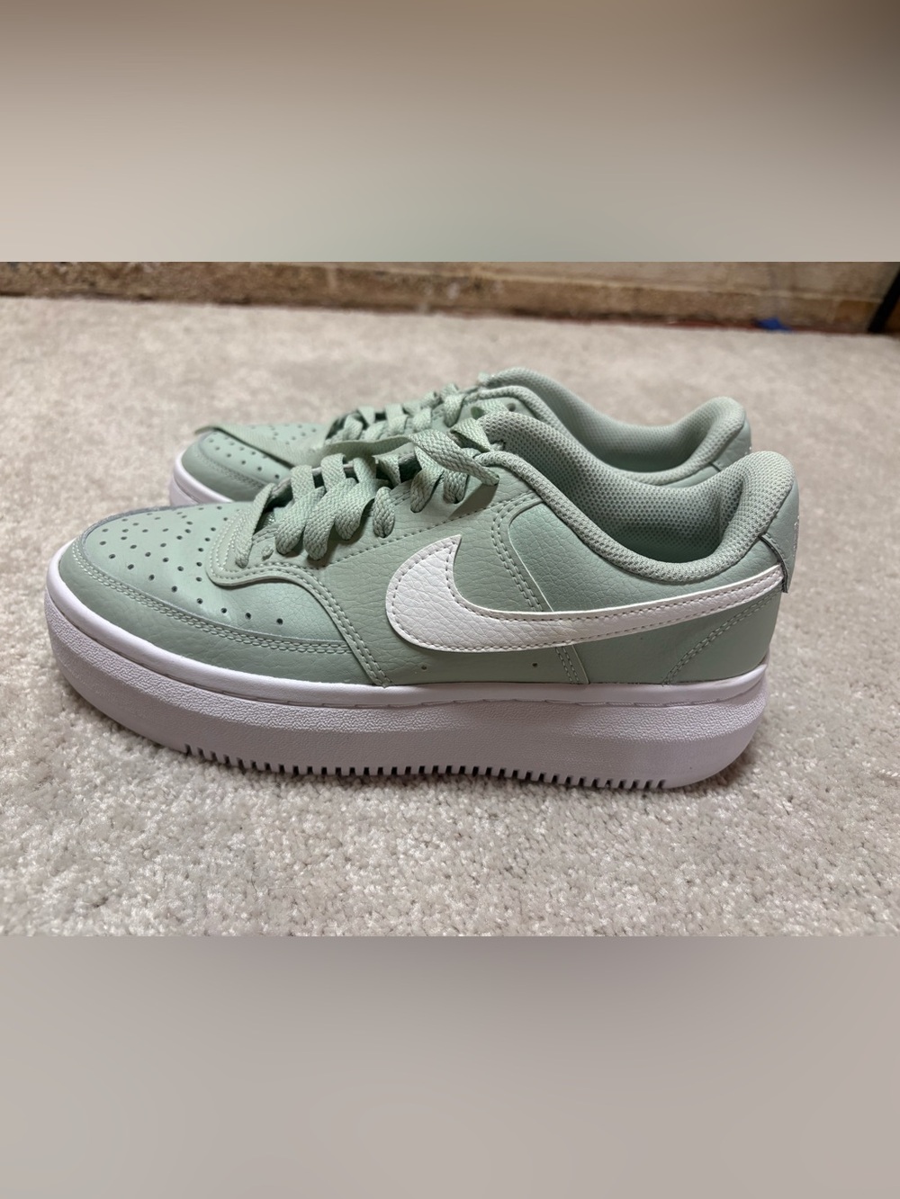 Nike Court Vision Alta Low Seafoam woman’s sneakers shoes Size 8.5 - Picture 3 of 8